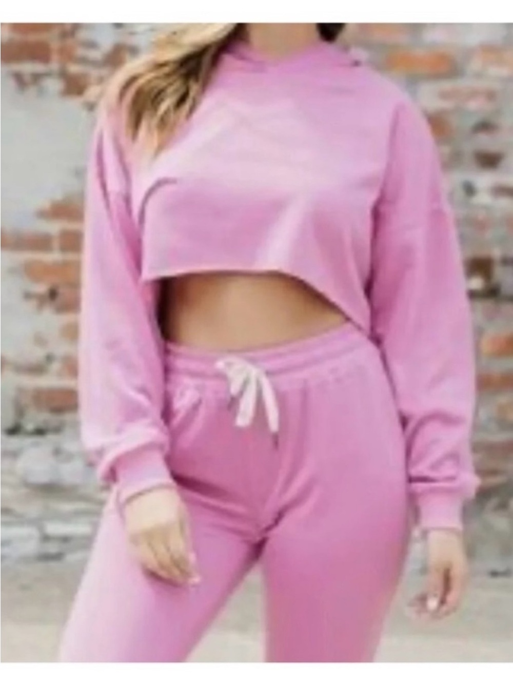 New ~ Kittenish Pink Cropped Hoodie ~ Size XXL (10-12)